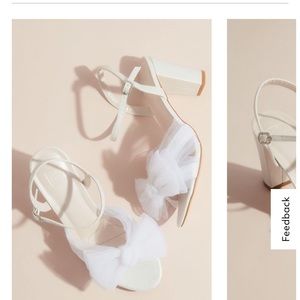 David’s Bridal Bow Wedding Shoes. NEW